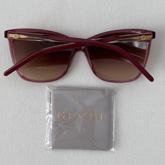 GUCCI Italy BURGUNDY Sunglasses GG 3640/S - Picture 6 of 10